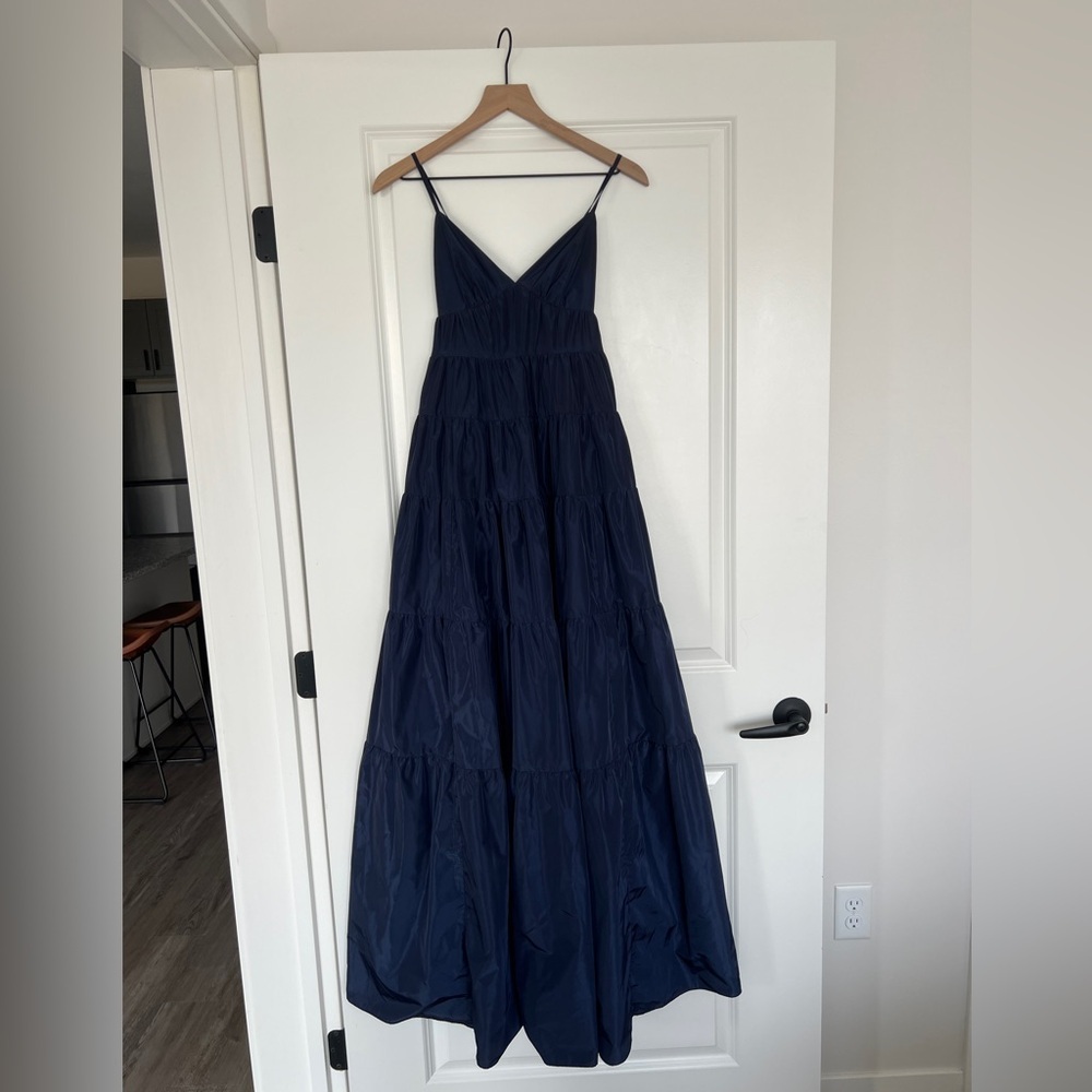 STAUD: Ripley Maxi Dress - Navy Blue XS - Picture 9 of 14